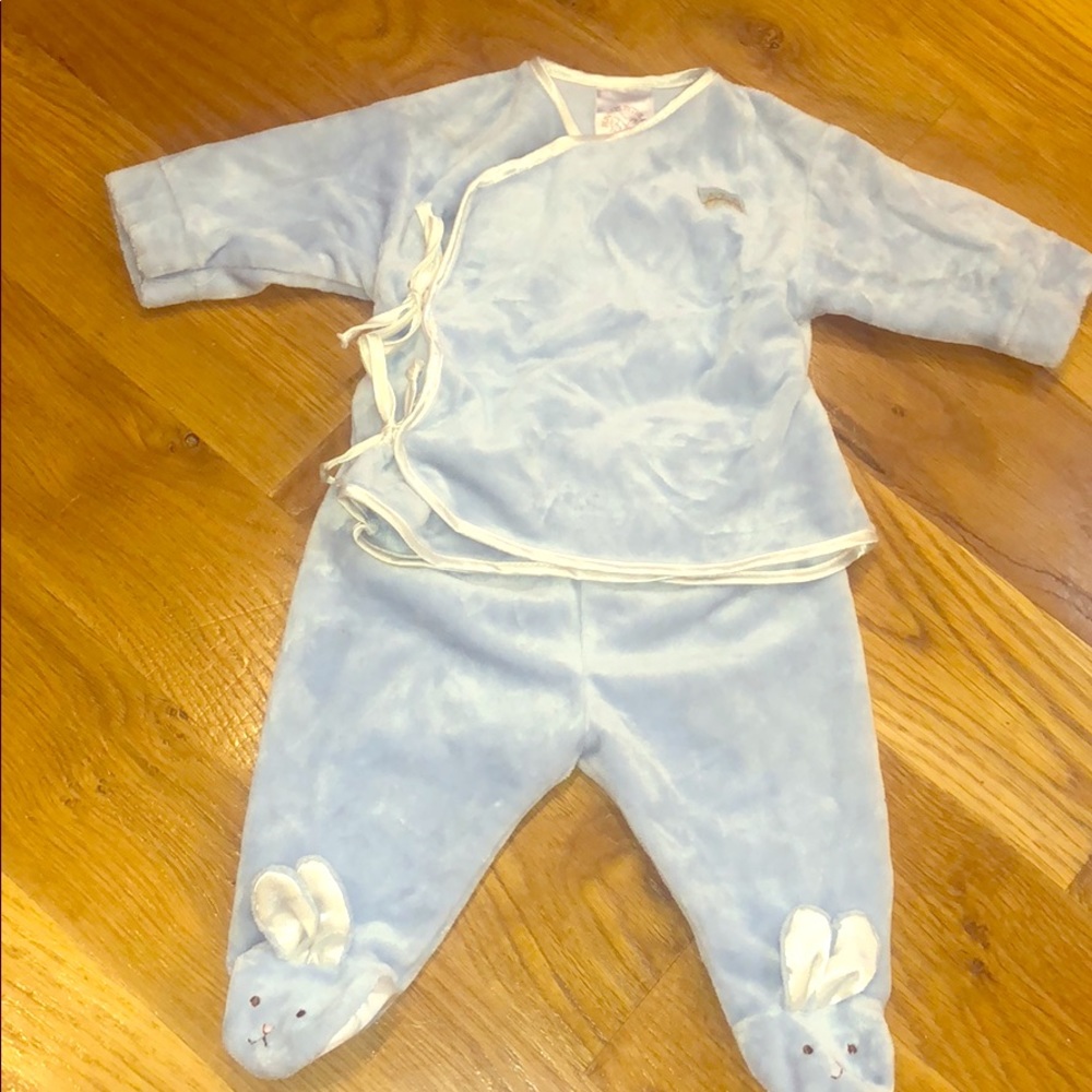 EASTER Soft Velvet Boutique Bunny Pants Top Set